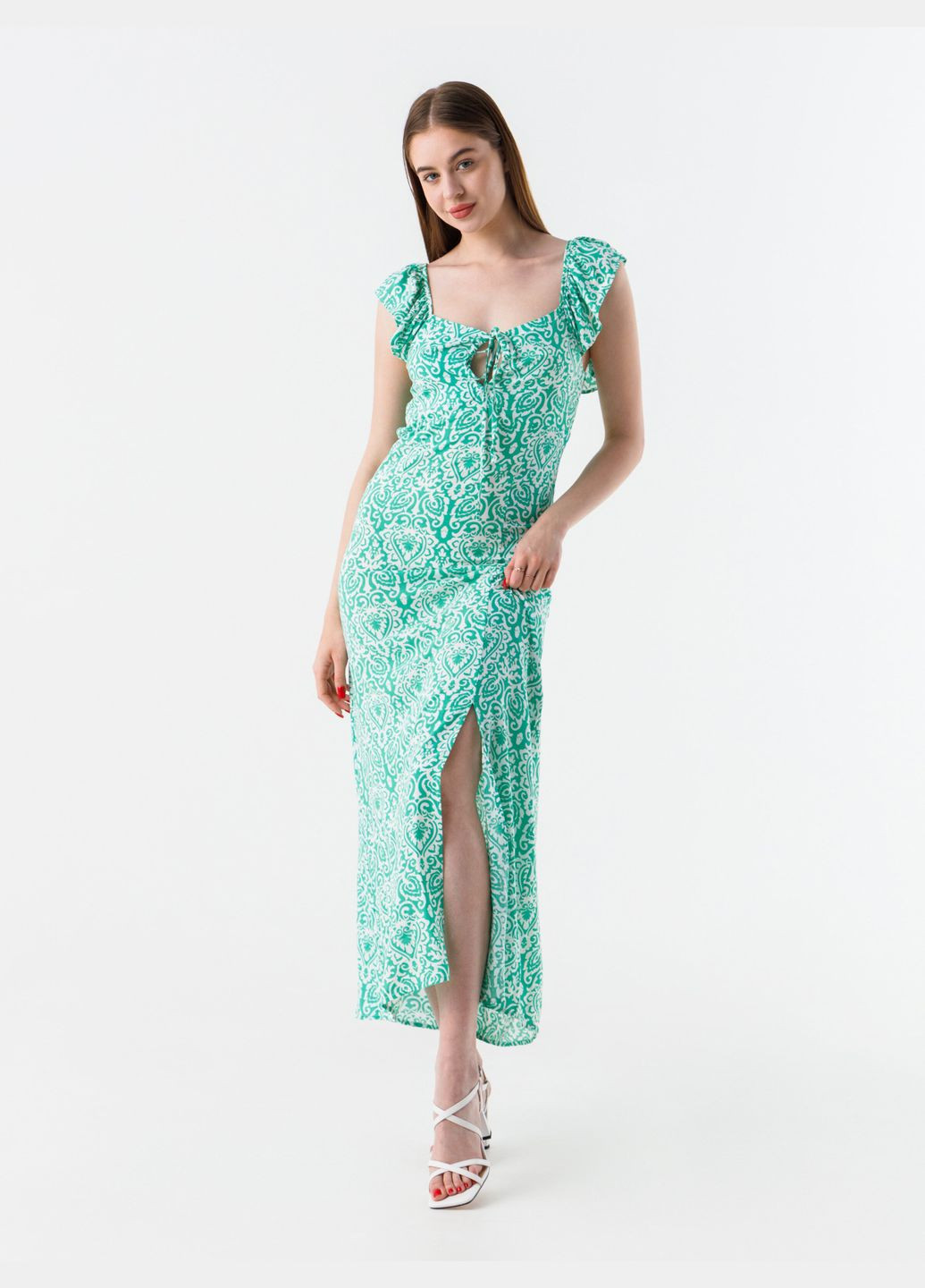 Летний женский сарафан с узором женский yc20230236 зеленый (2000990332950s) shop (2000990332950) No Brand