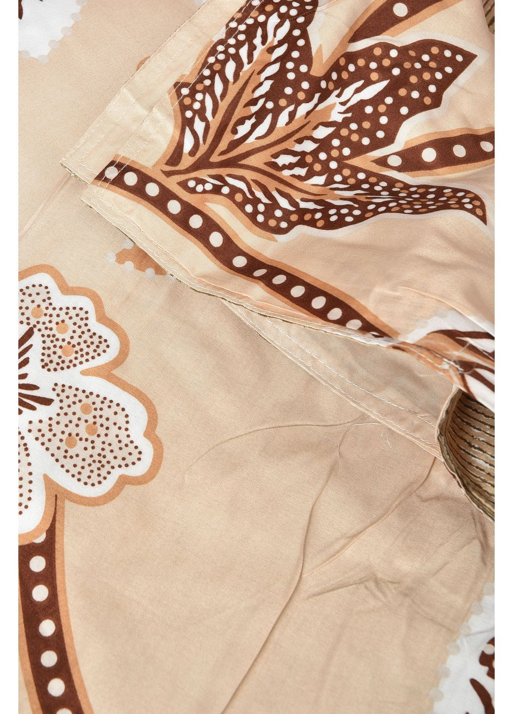 Комплект постельного белья с одеялом бежевого цвета двухспальный Let's Shop (300512746)