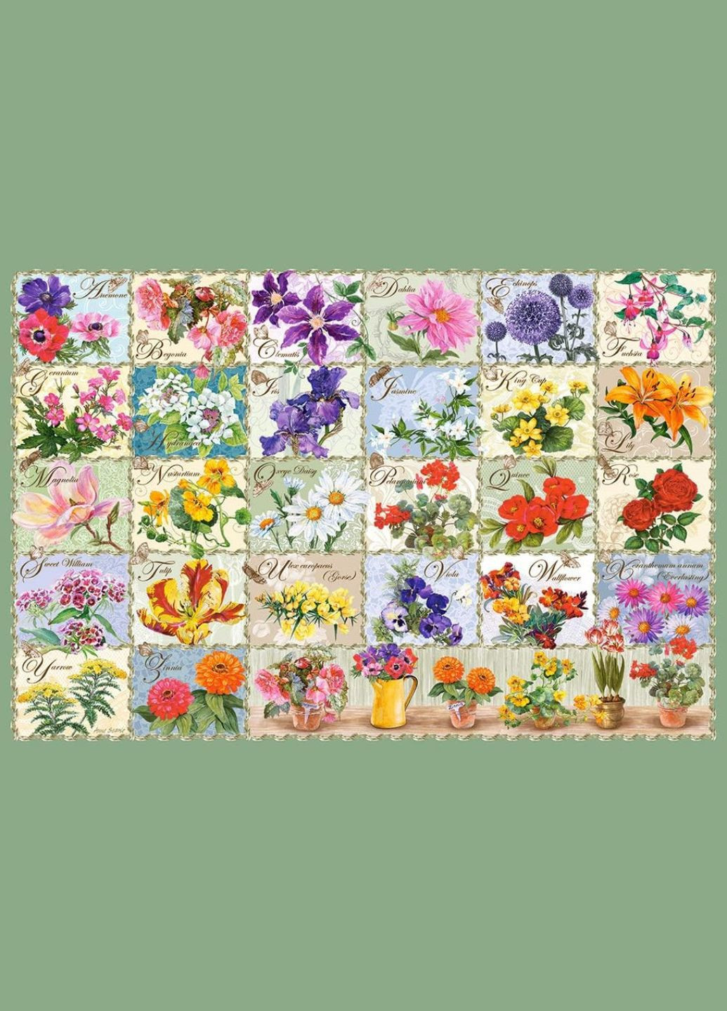 Пазл Вінтажні квіти 1000 деталей Castorland (317299076)