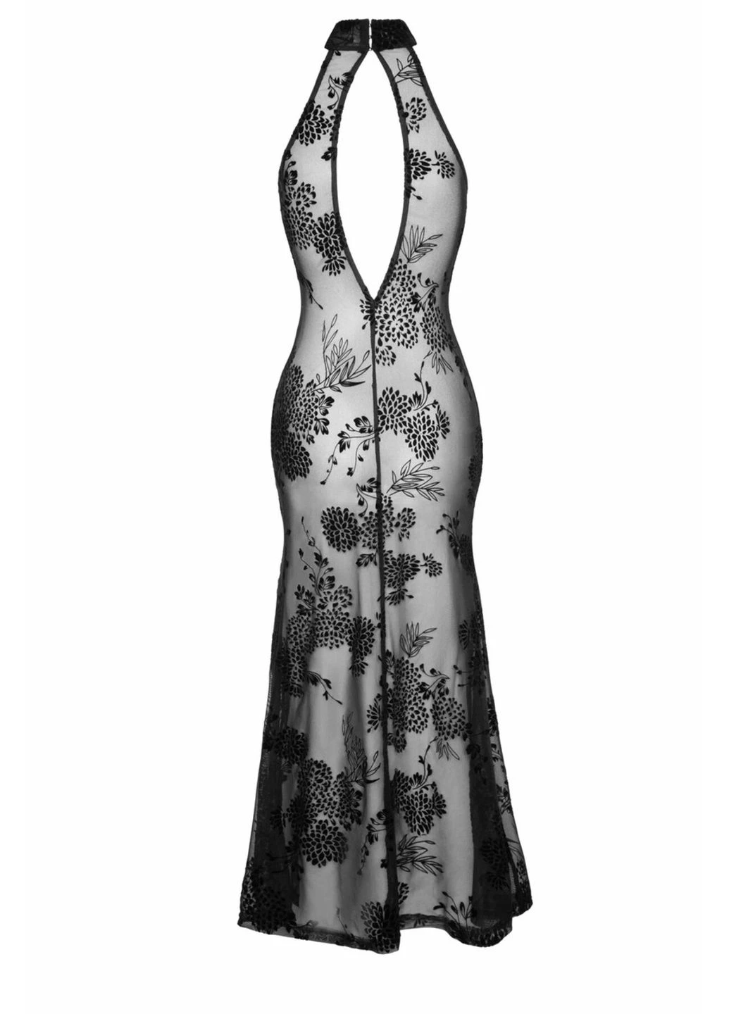 Чорна довга сітчаста сукня f239 long tulle dress, Noir Handmade