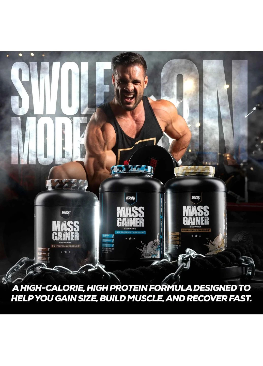 Гейнер Mass Gainer 2672 г, Vanilla Redcon1 (377911296)