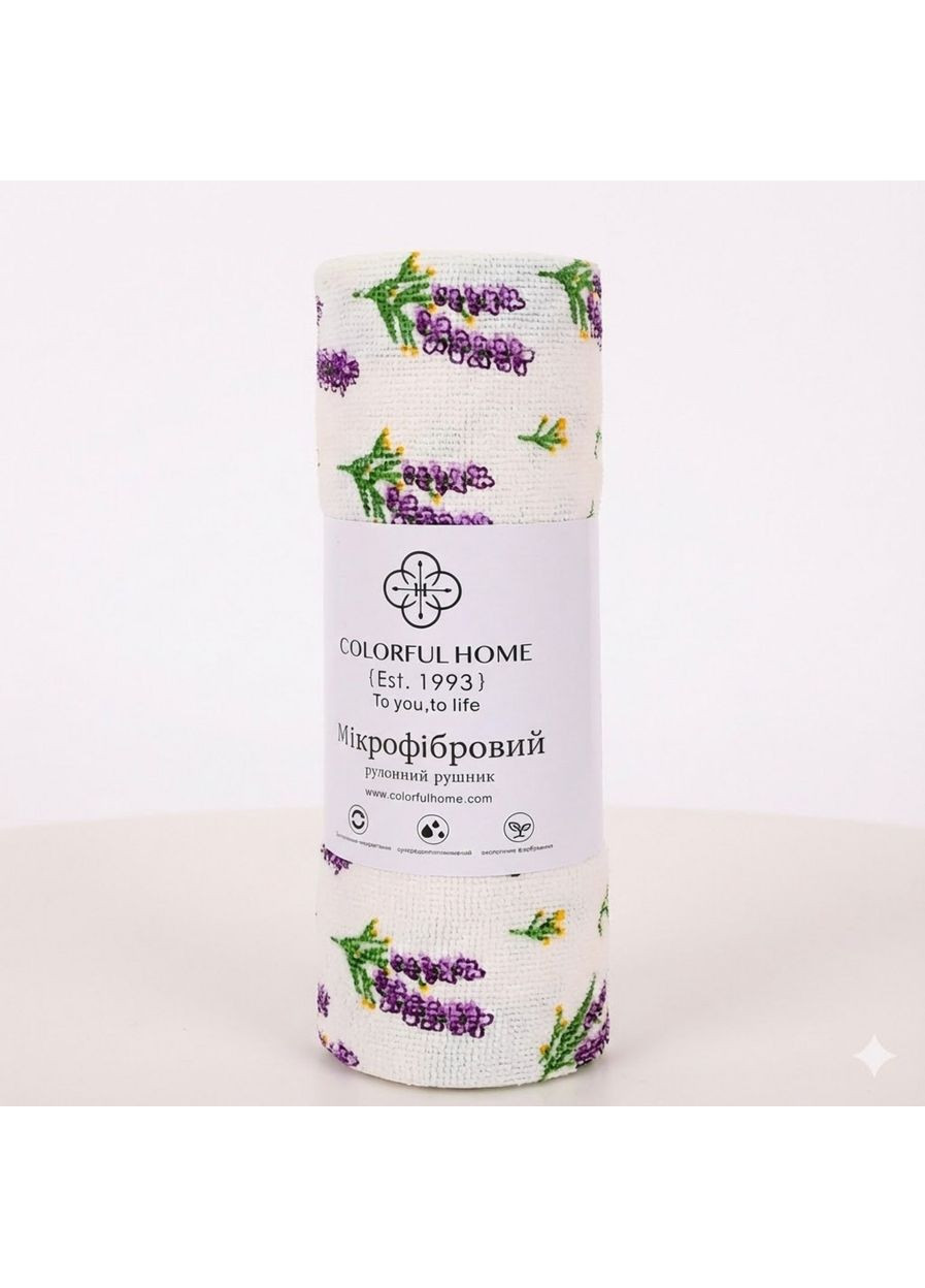 Серветки універсальні багаторазові в рулоні Мікрофібра SM1 (20 шт) Colorful Home бордовий
