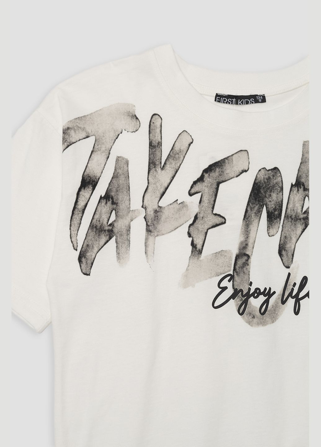 Молочная летняя футболка с коротким рукавом для мальчика цвет молочный cb-00271169 First Kids