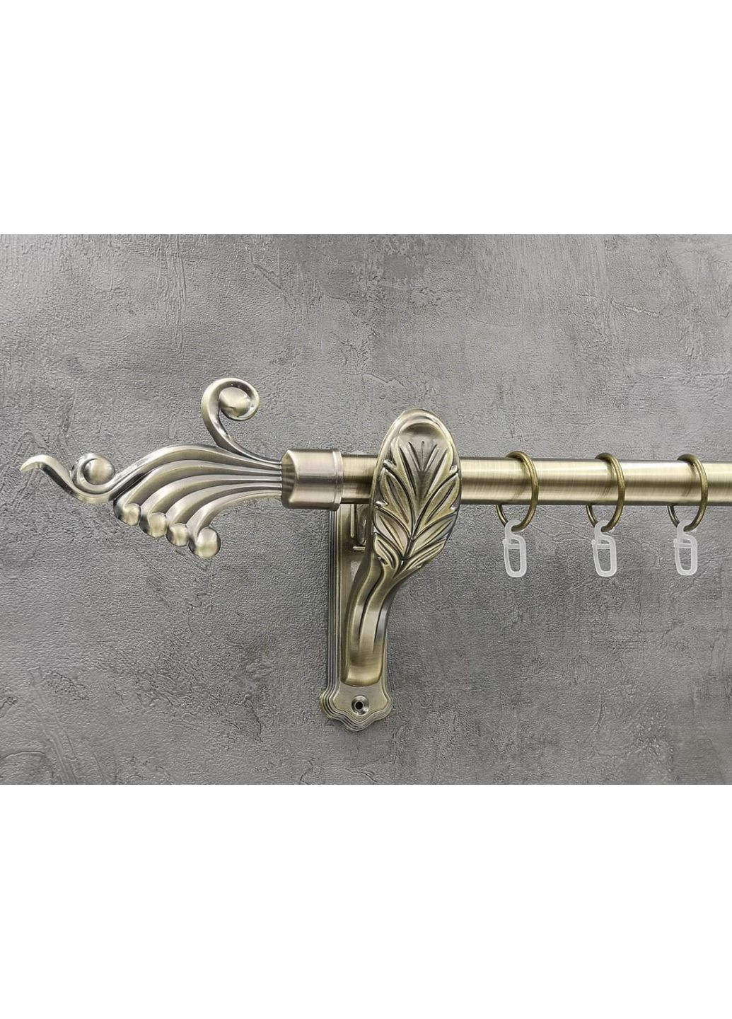 Карниз Венус гладка штанга одинарний ретро 25 мм 200 см Антик Quadrum (352782136)