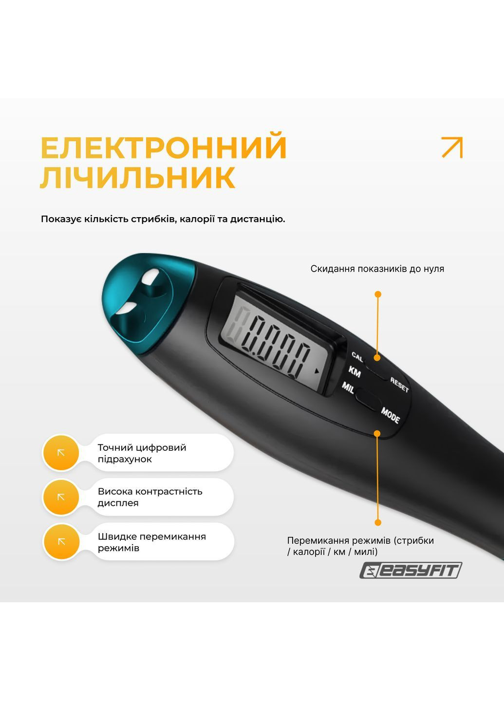 Скакалка для боксу TwinRope 2,8 м чорний-зелений EasyFit (368862767)
