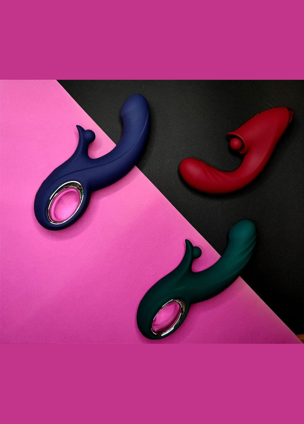 Вібратор-кролик Kissen Raider з фрикціями,, 20.3 см х 3.7 см Chisa (332201458)