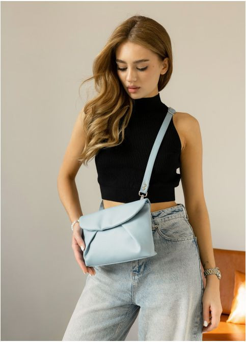 Женская сумка кроссбоди из экокожи Голубая (1122023417) Sambag (360965657)