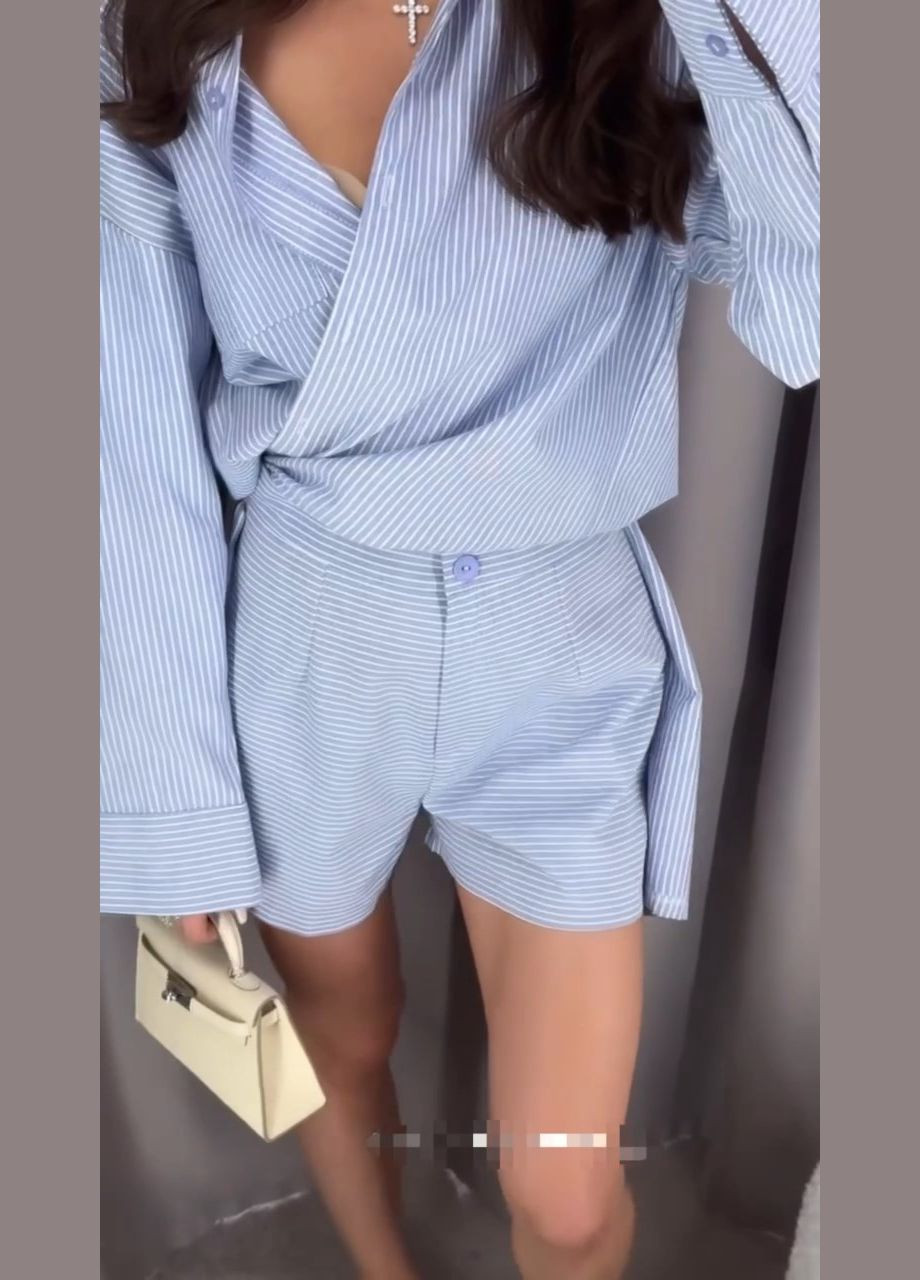 Жіночий літній костюм двійка сорочка + шорти MonCher (338427477)