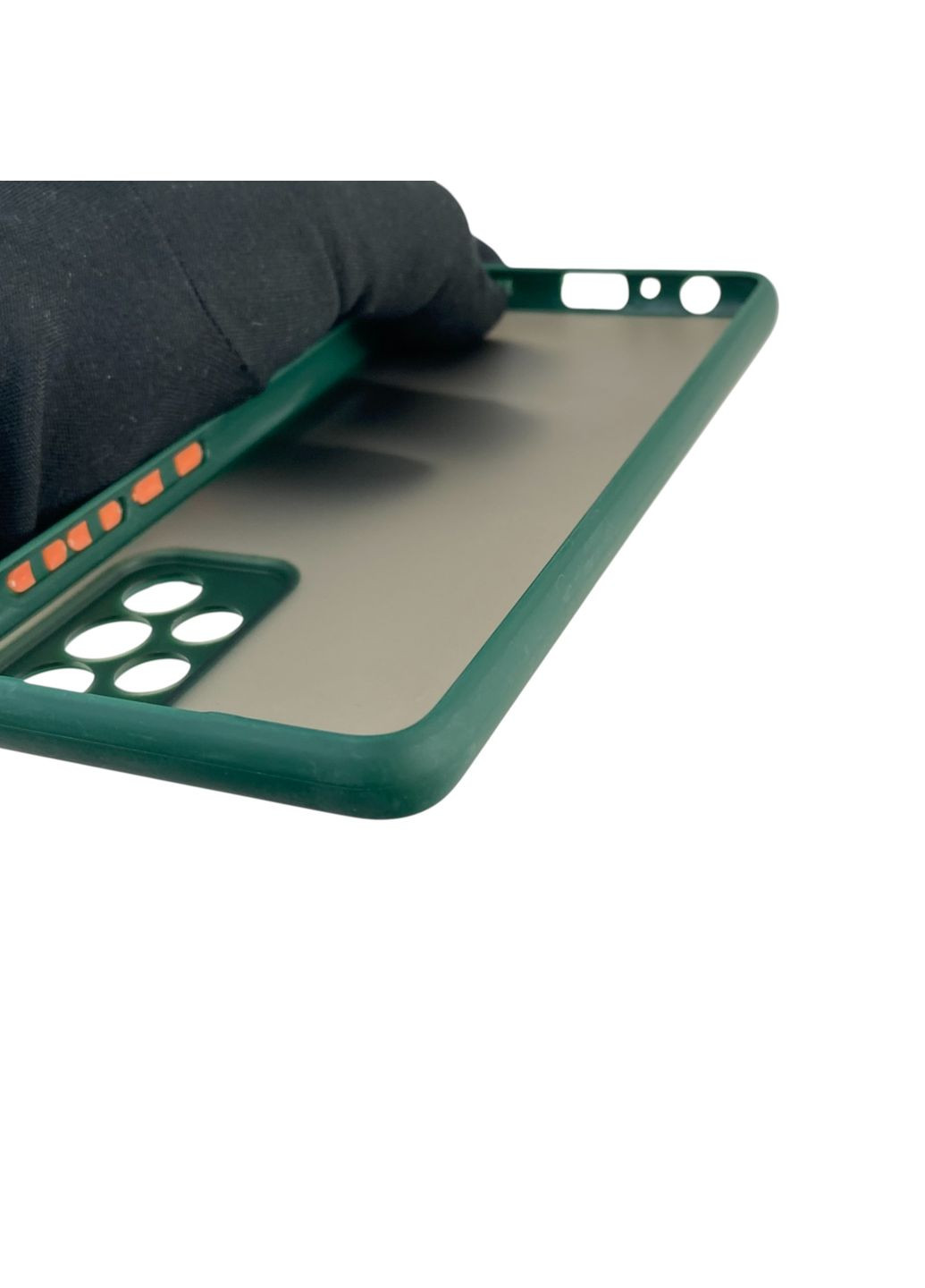 Чехол для телефона Galaxy A52 4G (SM-A525) с высокими бортами защитой камеры самсунг а52 темно-зеленый Samsung (366388362)