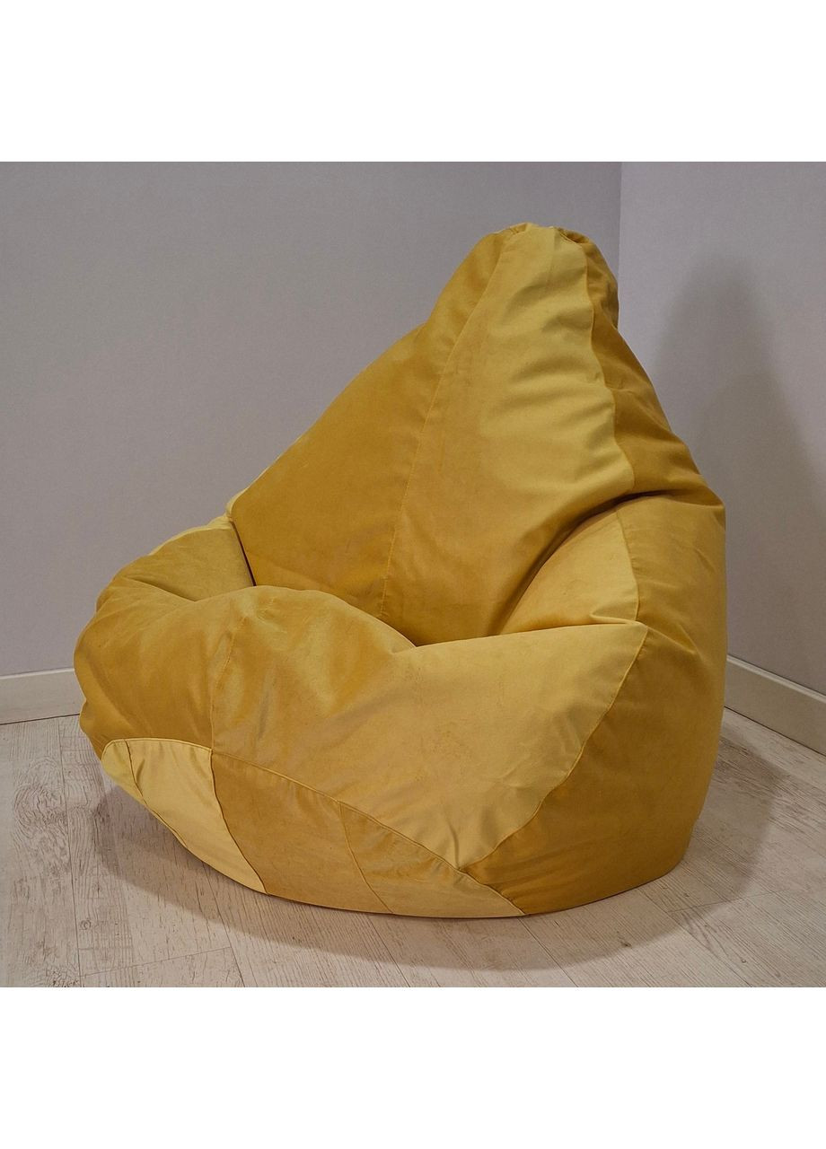 Крісло-мішок груша, XXL - 140х100 Велюр Florida Yellow SkyPuff (361257577)
