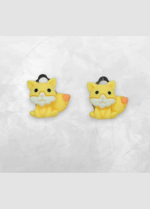 Серьги клипсы детские для ушей без пробивания Милый лисенок Лулу Liresmina Jewelry (317175181)