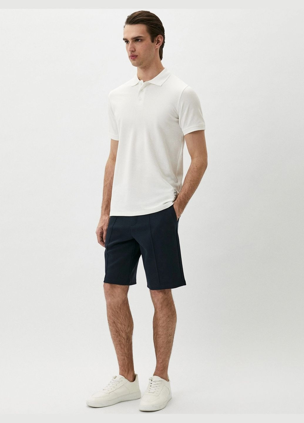 Белая футболка-поло для мужчин John Richmond