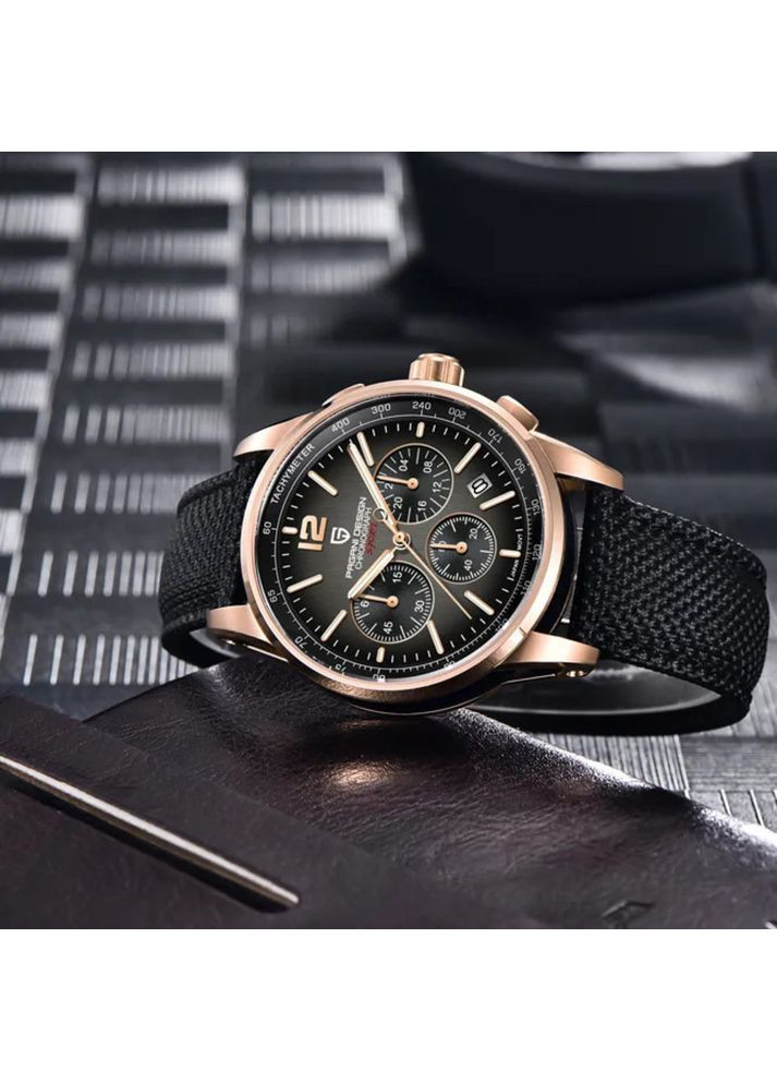Чоловічий годинник YS008 Rose Gold-Black (A-041538) Pagani Design (368994274)