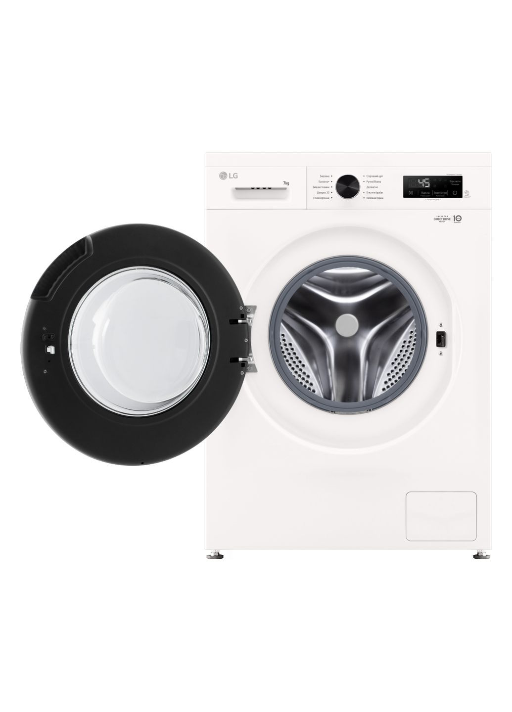 Стиральная машина F2Y1HS5W фронтальная, 7кг, 1200, A+++, 44см, дисплей, пара, инвертор, LG (364275535)