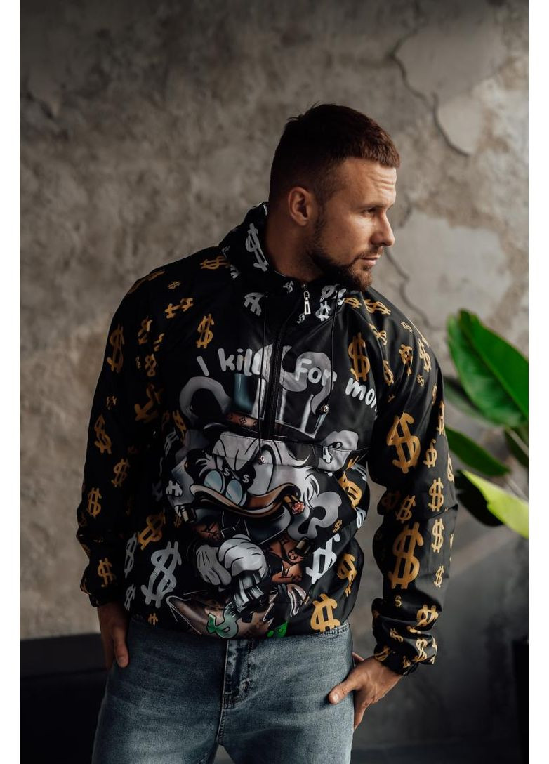 Комбинированная демисезонная анорак мужской на подкладке не утепленный весна за капюшоном мужская одежда No Brand