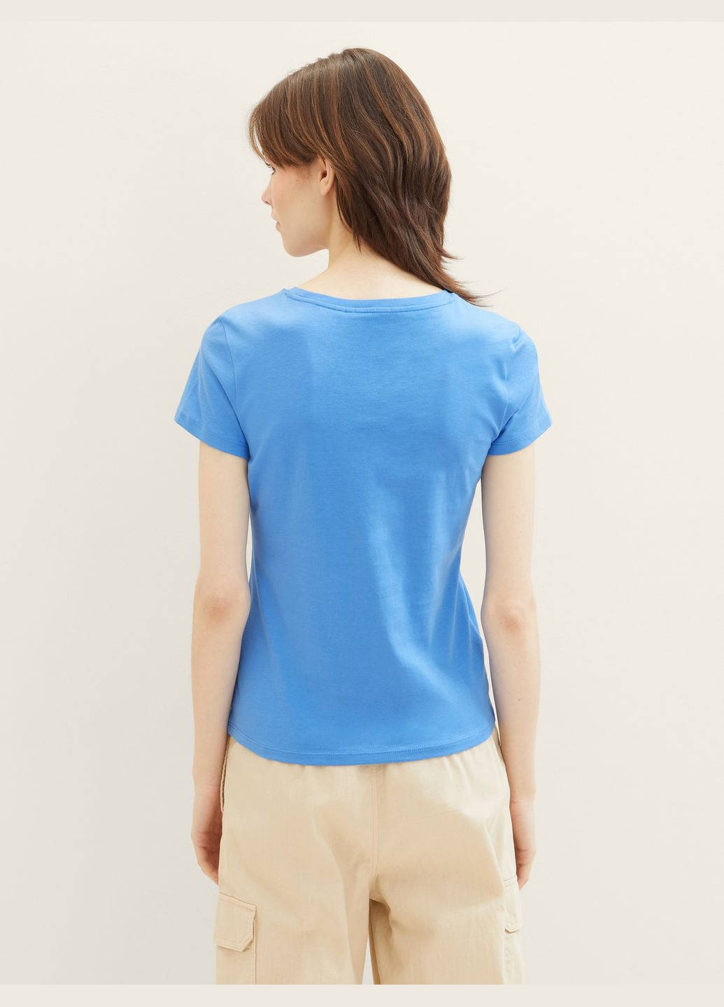 Блакитна літня футболка Tom Tailor