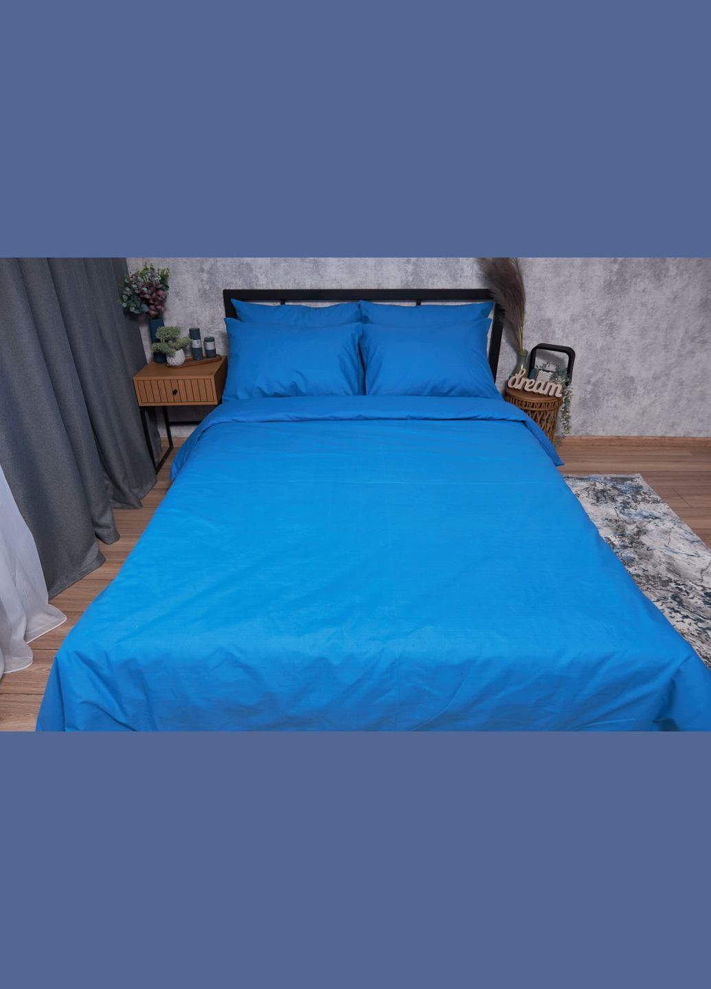 Комплект постельного белья Бязь Gold Люкс «» евро 200х220 наволочки 4х70х70 (MS-820001682) Moon&Star Sapphire (285717877)