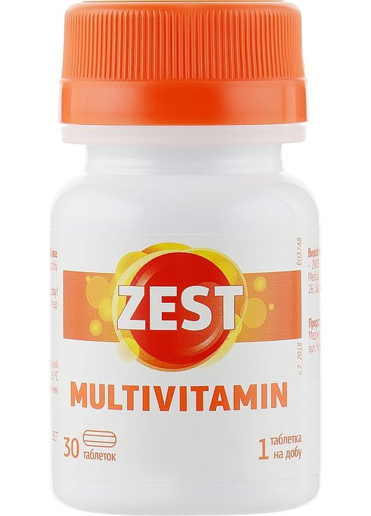 ЗЕСТ Мультивитамин №30 30шт (853075-105547) Zest (368603540)