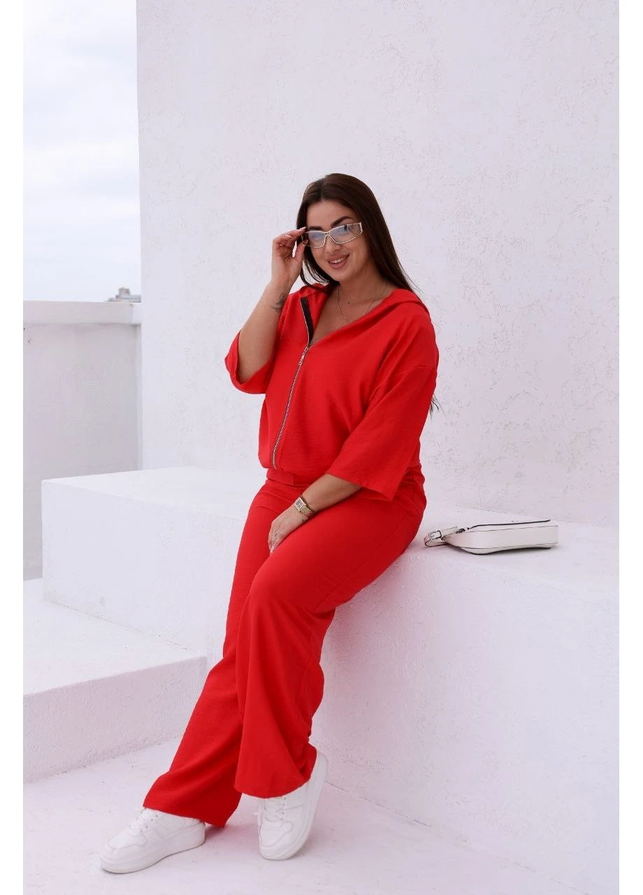 Костюм жіночий на блискавці з капюшоном Fashion (393593575)