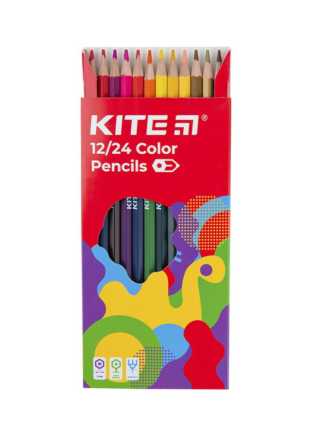 Олівці кольорові двосторонні - Fantasy колір різнокольоровий ЦБ-00246852 Kite (282743847)