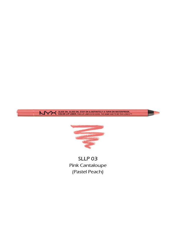 Контурный карандаш для губ Slide On Lip Pencil (1,2 гр) 03 Pink Canteloupe NYX Professional Makeup (279364372)
