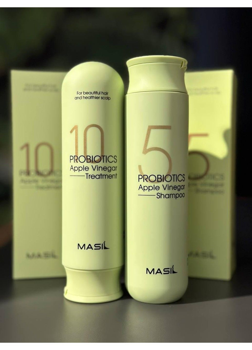 Бальзам для волосся від лупи з оцтом яблучним 10 Probiotics Apple Vinegar Treatment, 300мл MASIL (316519253)