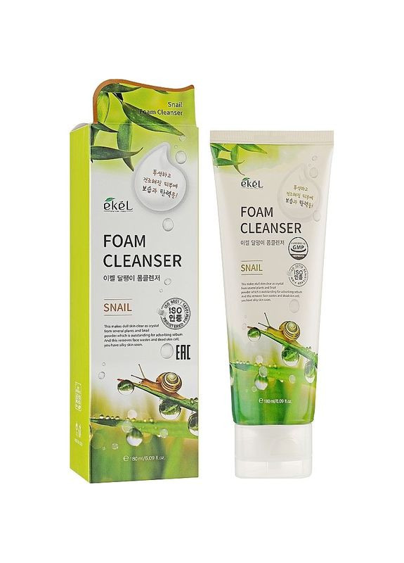 Пінка для вмивання з екстрактом секрету равлика 180 мл Ekel 8809689375810 (328448708)