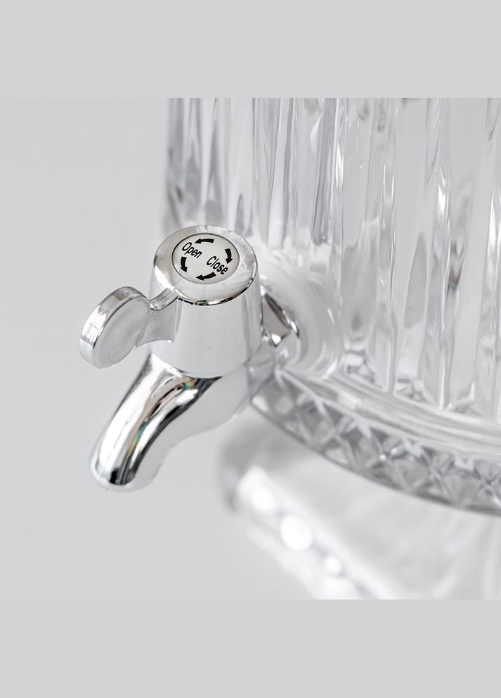 Лимонадниця скляна на ніжці, 4,5 л No Brand (335006793)