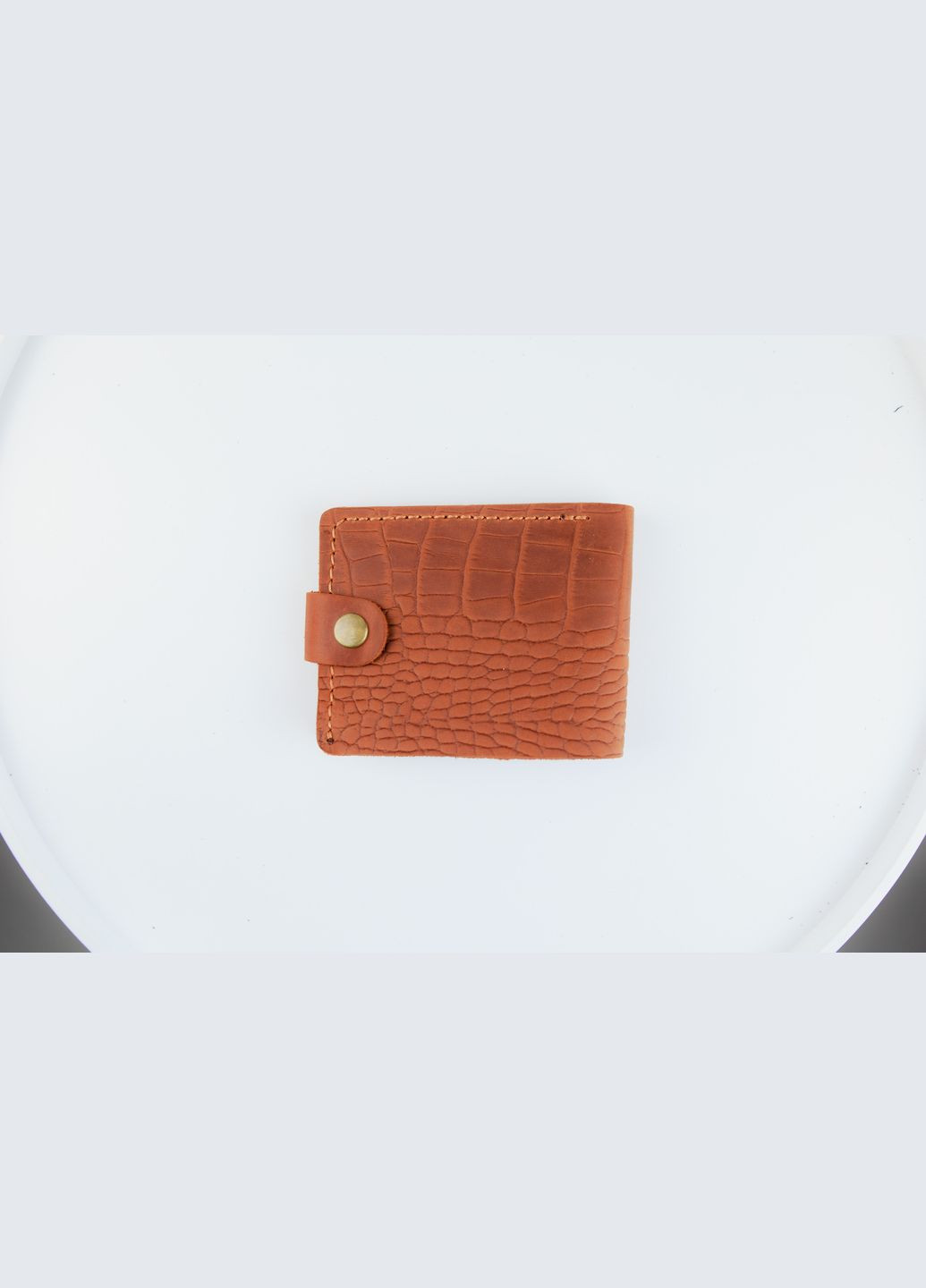 Гаманець чоловічий із натуральної шкіри з тисненням під крокодила коричневий SKILL (296487250)