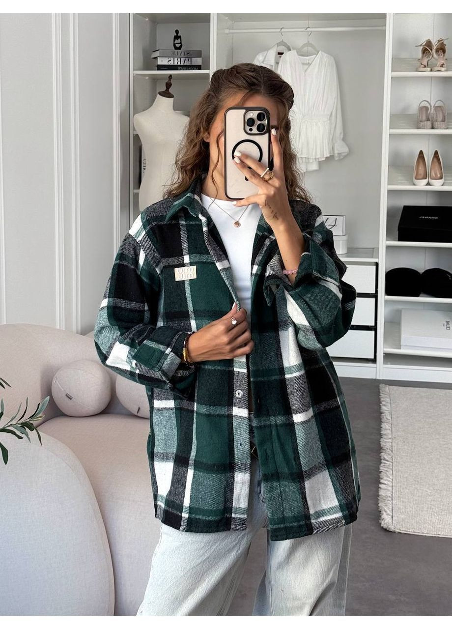 Зеленая рубашка No Brand