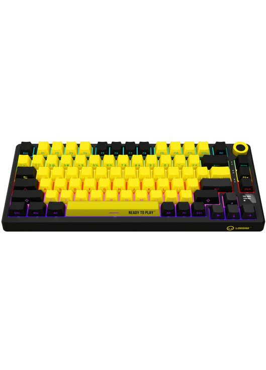 Клавиатура KBP7075W Wireless Gaming Mechanical Pro Black-Yellow (LRG-KBP7075W-YL-US) LORGAR (334831758)