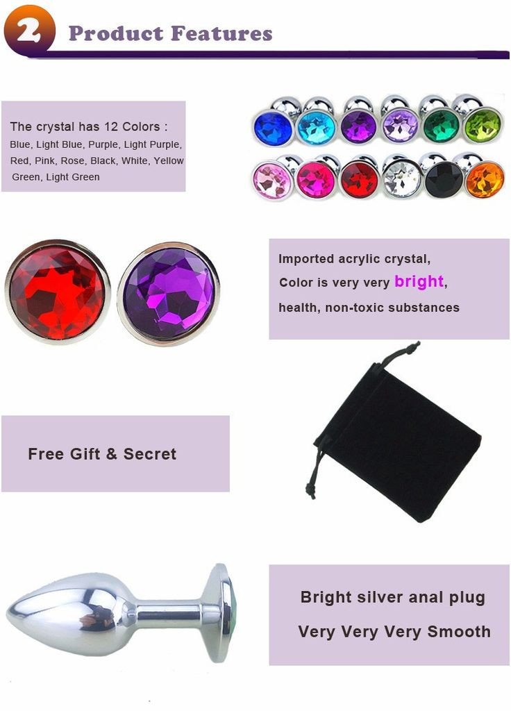 Анальна пробка S 2.8 см металева з каменем Swaronski Crystal Plug медична сталь Червоний No Brand (303880717)