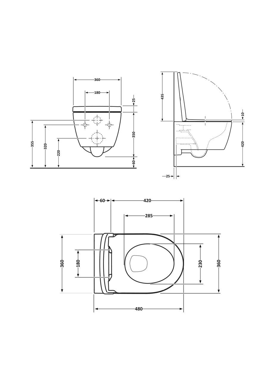 Подвесной унитаз Swan безободковый Ultra Quiet с сиденьем Soft-close QT16335179W Qtap (395708133)