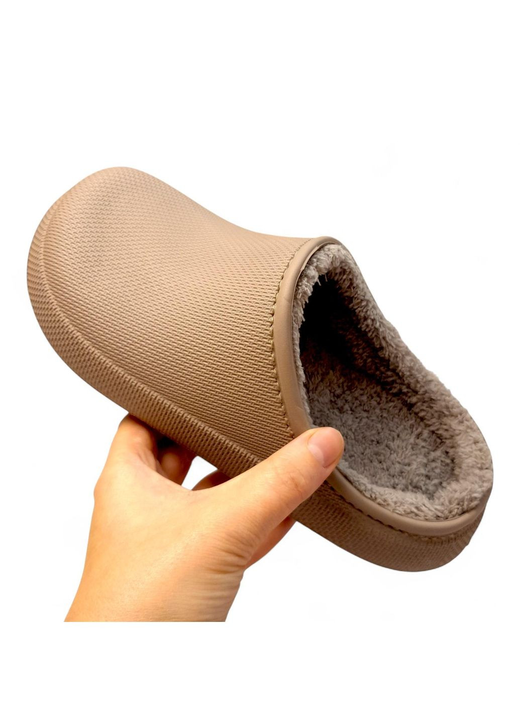 Бежевые женские утепленные сабо размер 36 (23 см) бежевого цвета Krok