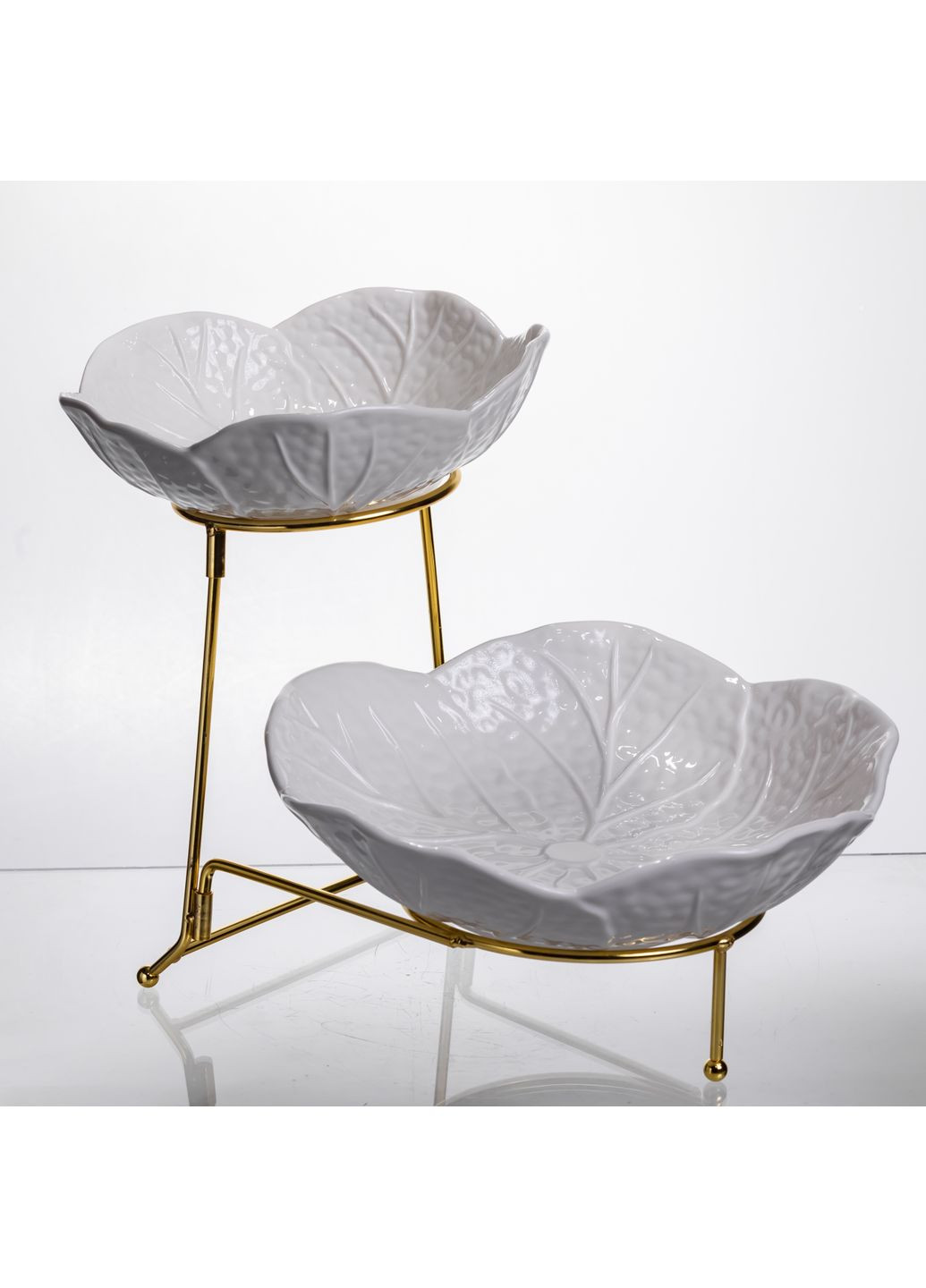 Фруктовниця порцелянова на 2 яруси 35*25*26 см Yiwu (365874047)