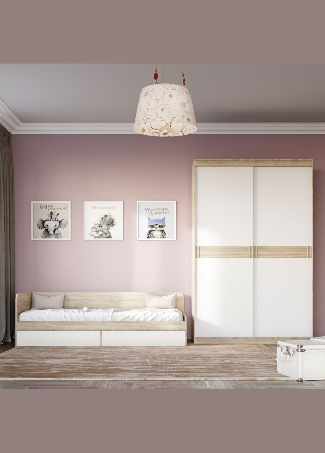 Спальня Дитяча Соната Комплект 3 (модульна - 2 елементи) (EVR-2583) Еверест (311685684)