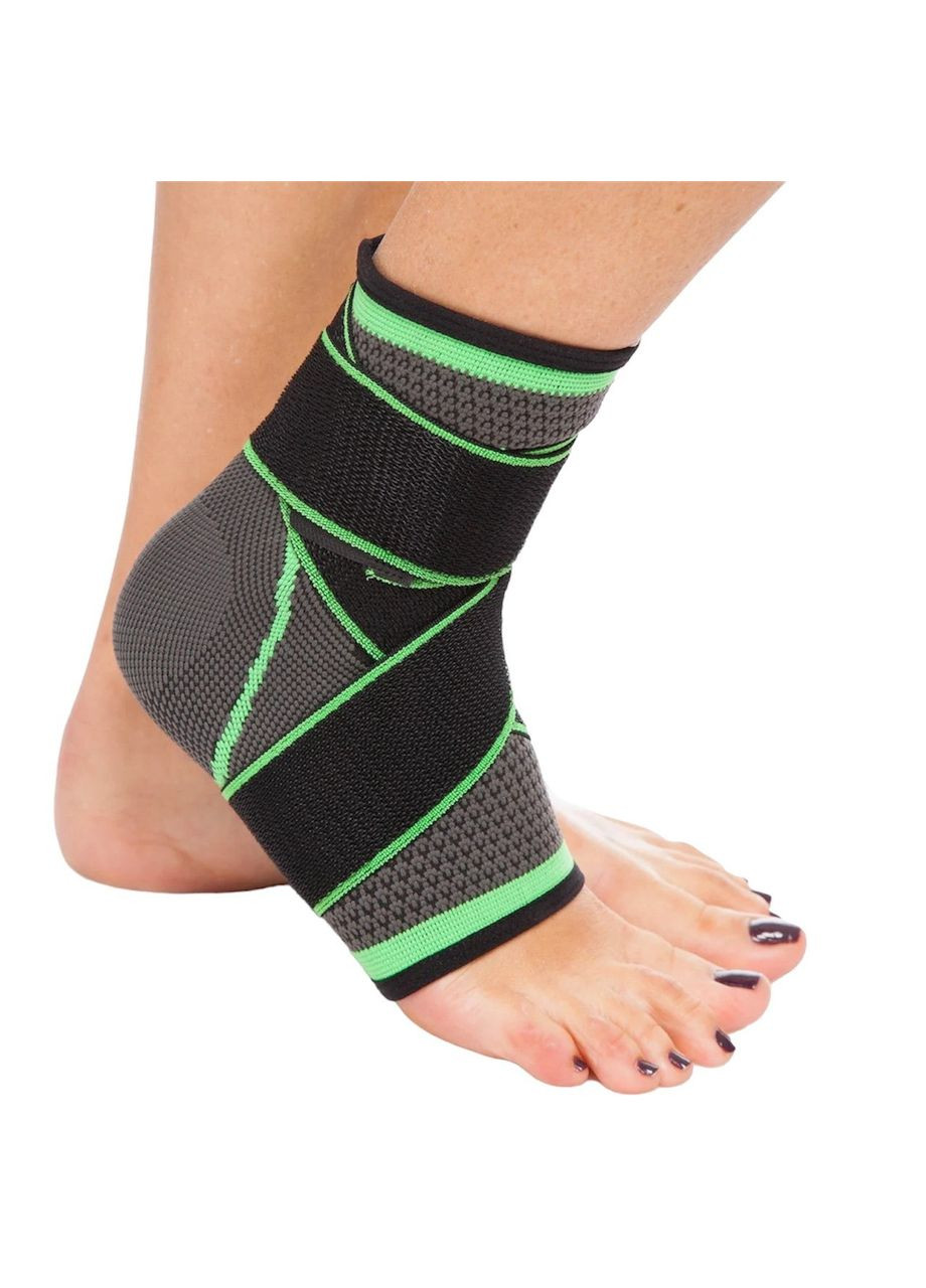Бандаж гомілкостопа з бинтом чорно-зелений розмір ST-2547-L ( ) SNS (316322656)