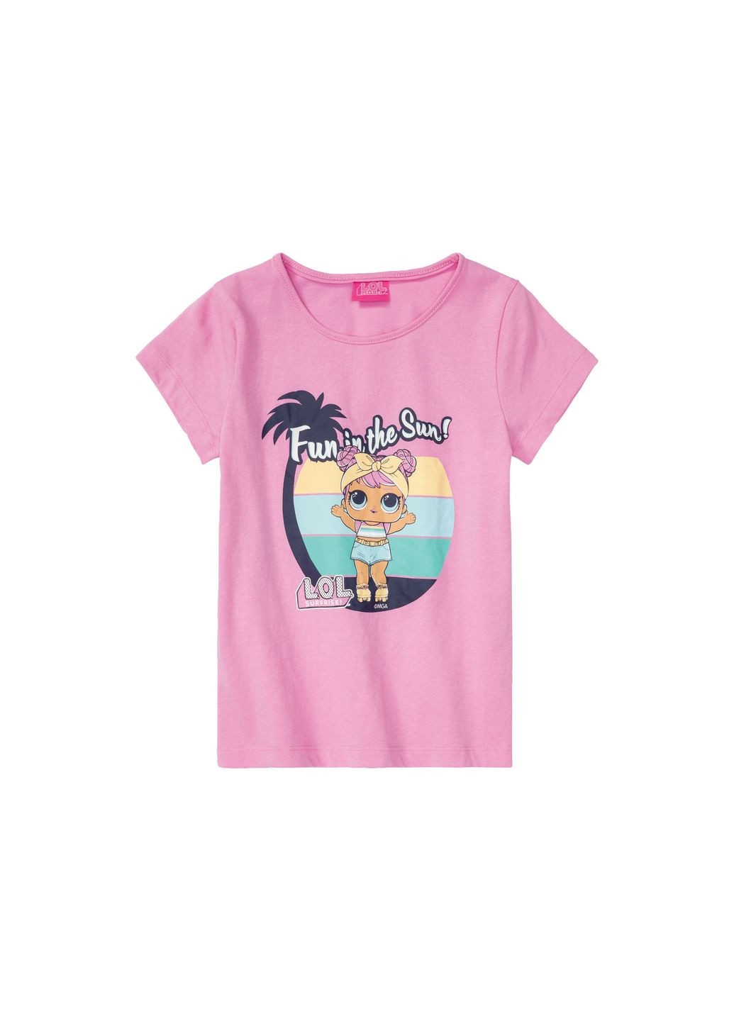 Розовая пижама (футболка и шорты) для девочки l.o.l. 371167 Disney