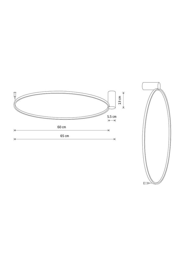 Люстра 10865 Circolo LED M 1x21W 4000K 700Lm IP20 Черная (10865) Nowodvorski (318524484)