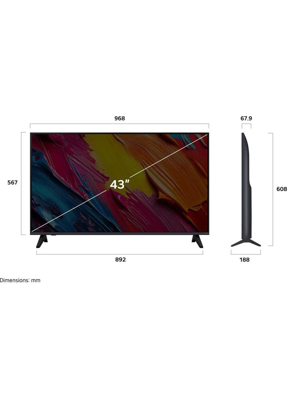 Телевизор AI 70 43" QNED UHD 4K (43QNED70A6A) EU [162468] LG (400938901)