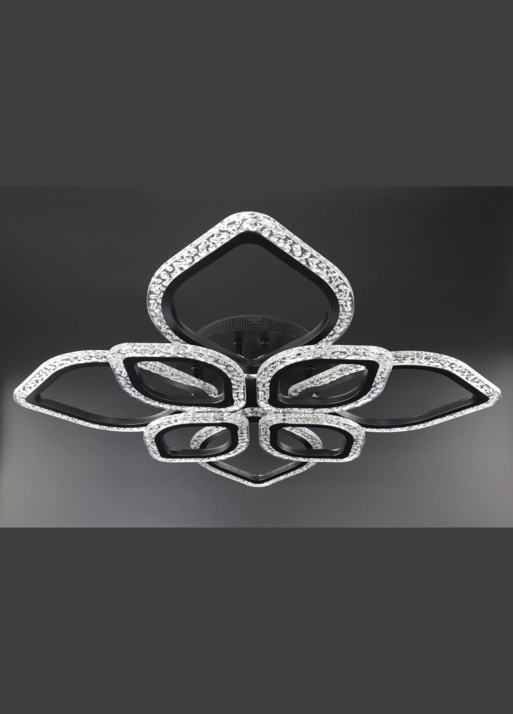 Люстра світлодіодна стельова LED світильник для квартири на стелю лед з пультом 25746 Чорний 10х53х71 см. Sunnysky (364766753)