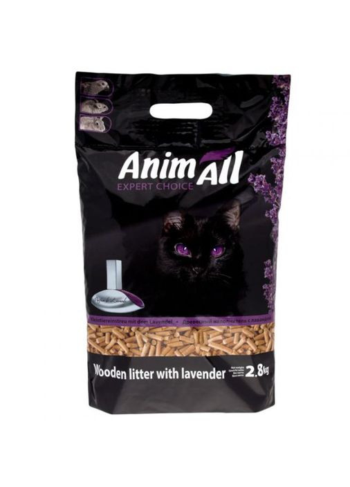 Деревний наповнювач для котів, з ароматом лаванди, 2.8 кг AnimAll (338377998)