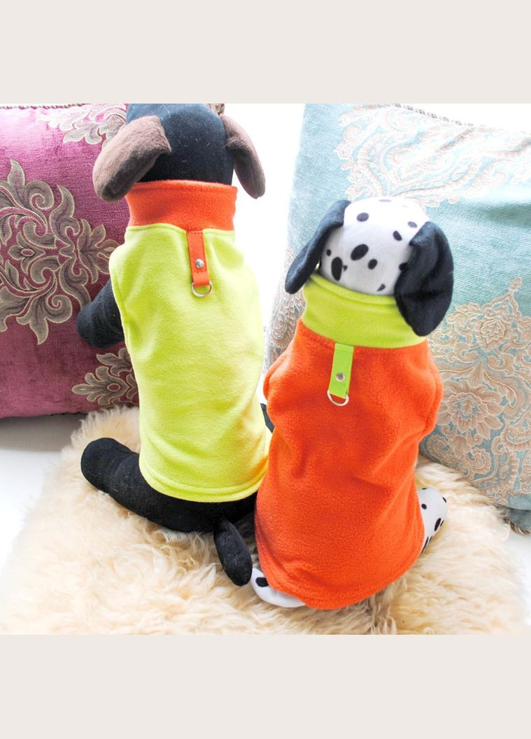 Жилетка для котов и кошек с кольцом Pet Style "Двухцветная" Оранжевая XL No Brand - (323231832)