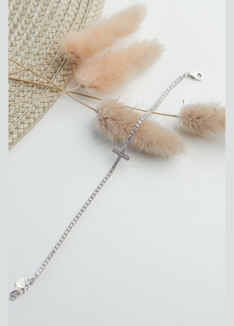 Браслет срібний із цирконієм БР0130, розмір No Brand (317577744)