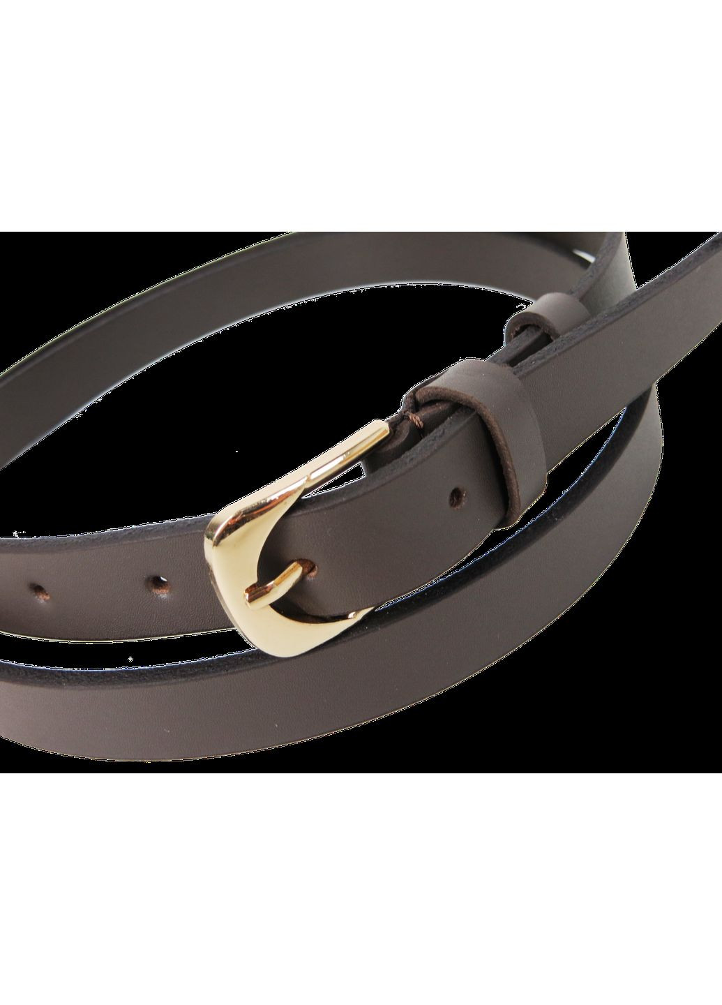 Шкіряний жіночий ремінь 1631-20 темно-коричневий 2 см Skipper (361665299)