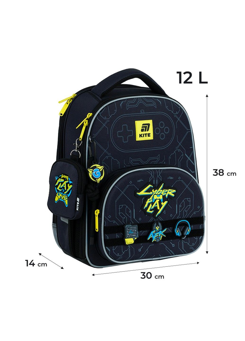 Рюкзак шкільний каркасний Education Кібер K25-556M-2 Kite (360534872)