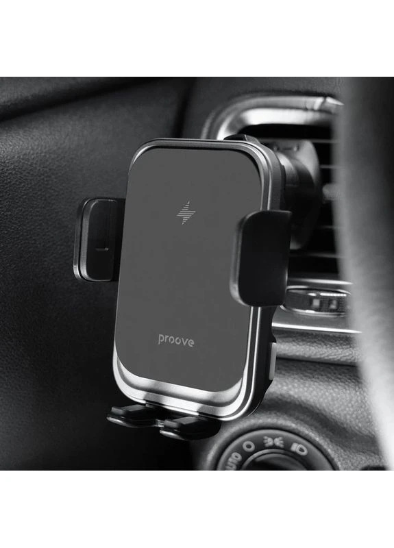 Автомобільний тримач з Бездротовим ЗП Nitro Charge 15W dark gray Proove (396529170)