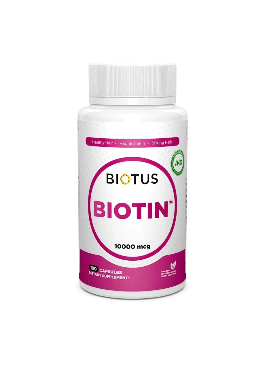 Біотин Biotin 10000 мкг, 100 капсул Biotus (361117210)