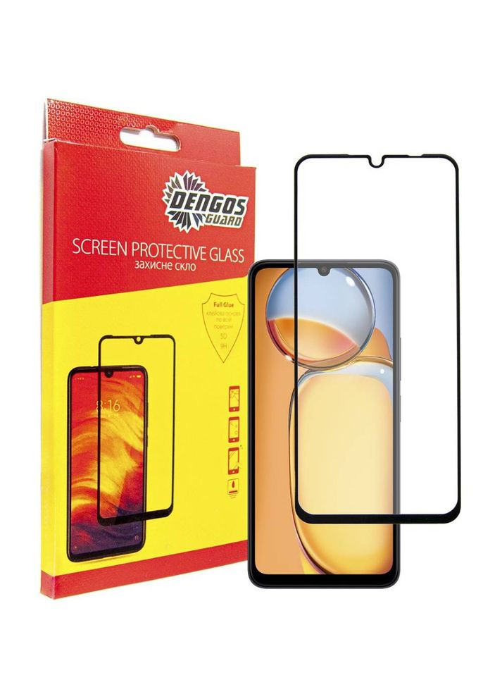 Захисне скло для Xiaomi Redmi 13C Glass Full Glue Black (TGFG-337) DENGOS (316696199)