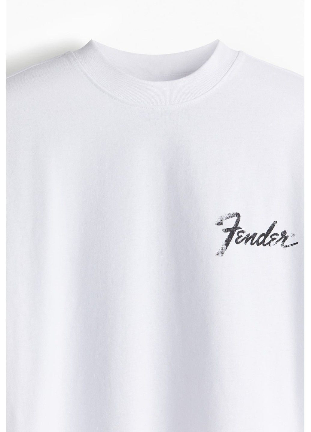 Белая мужская футболка оверсайз с принтом н&м (58193) м белая H&M